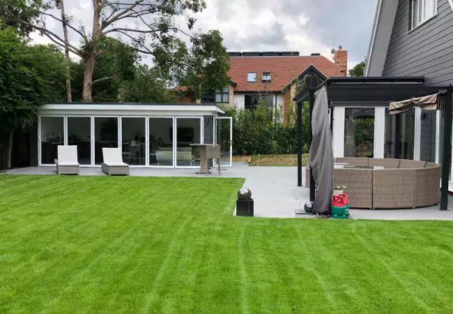 Garden room and fencing